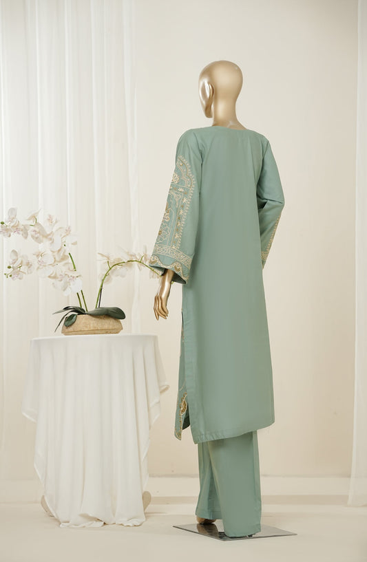 Mano Momal by Amna Khadija Embroidered Cotton Lawn Stitched 2 Piece Suit - AKMM-06 - AM26OLM - Green - Summer Collection