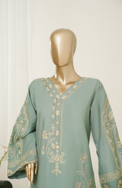 Mano Momal by Amna Khadija Embroidered Cotton Lawn Stitched 2 Piece Suit - AKMM-06 - AM26OLM - Green - Summer Collection