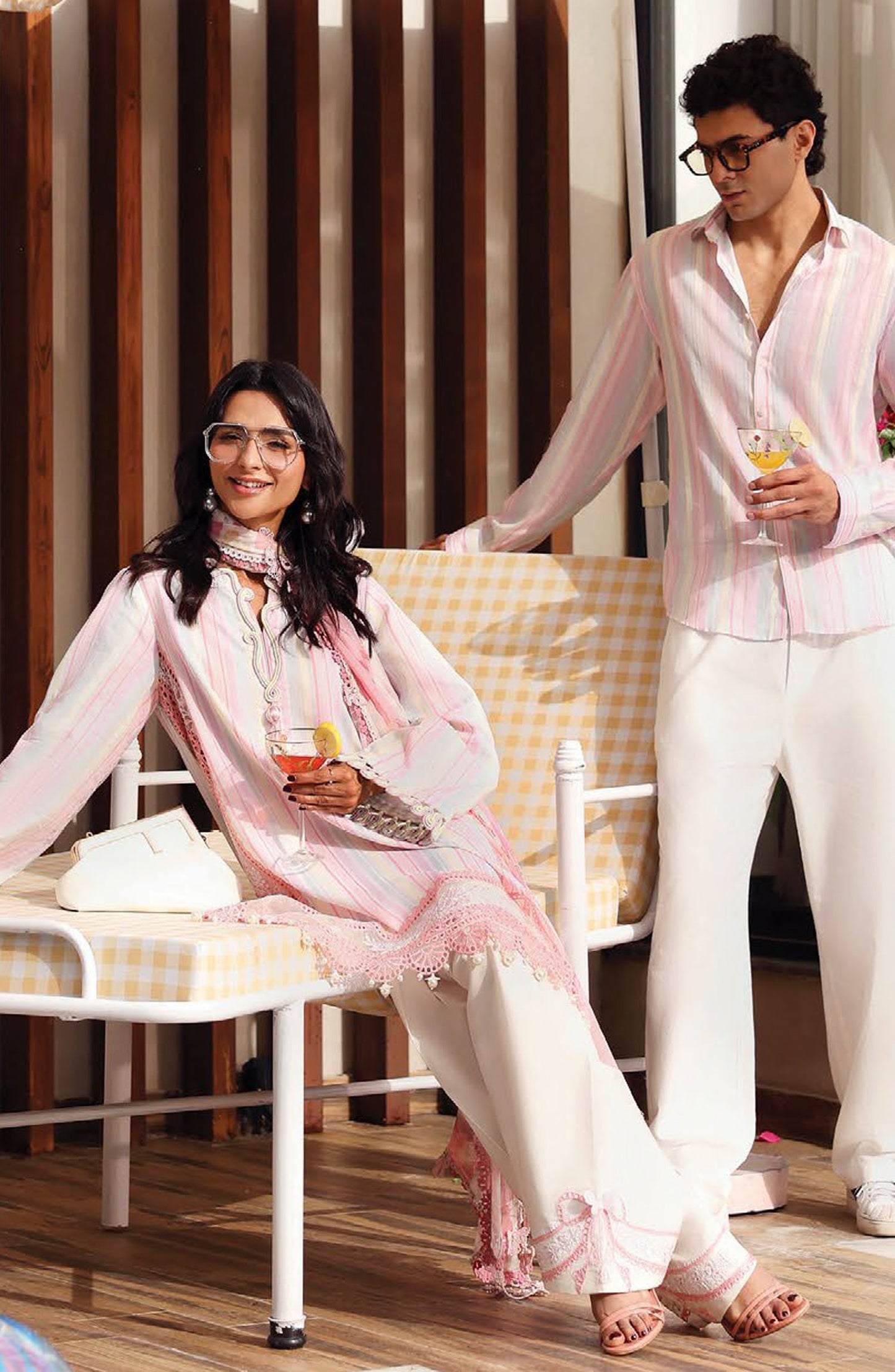 Maria B. M.Prints Embroidered Lawn Unstitched 3 Piece Suit - 2A - MB26SNC - Pink - Summer Collection
