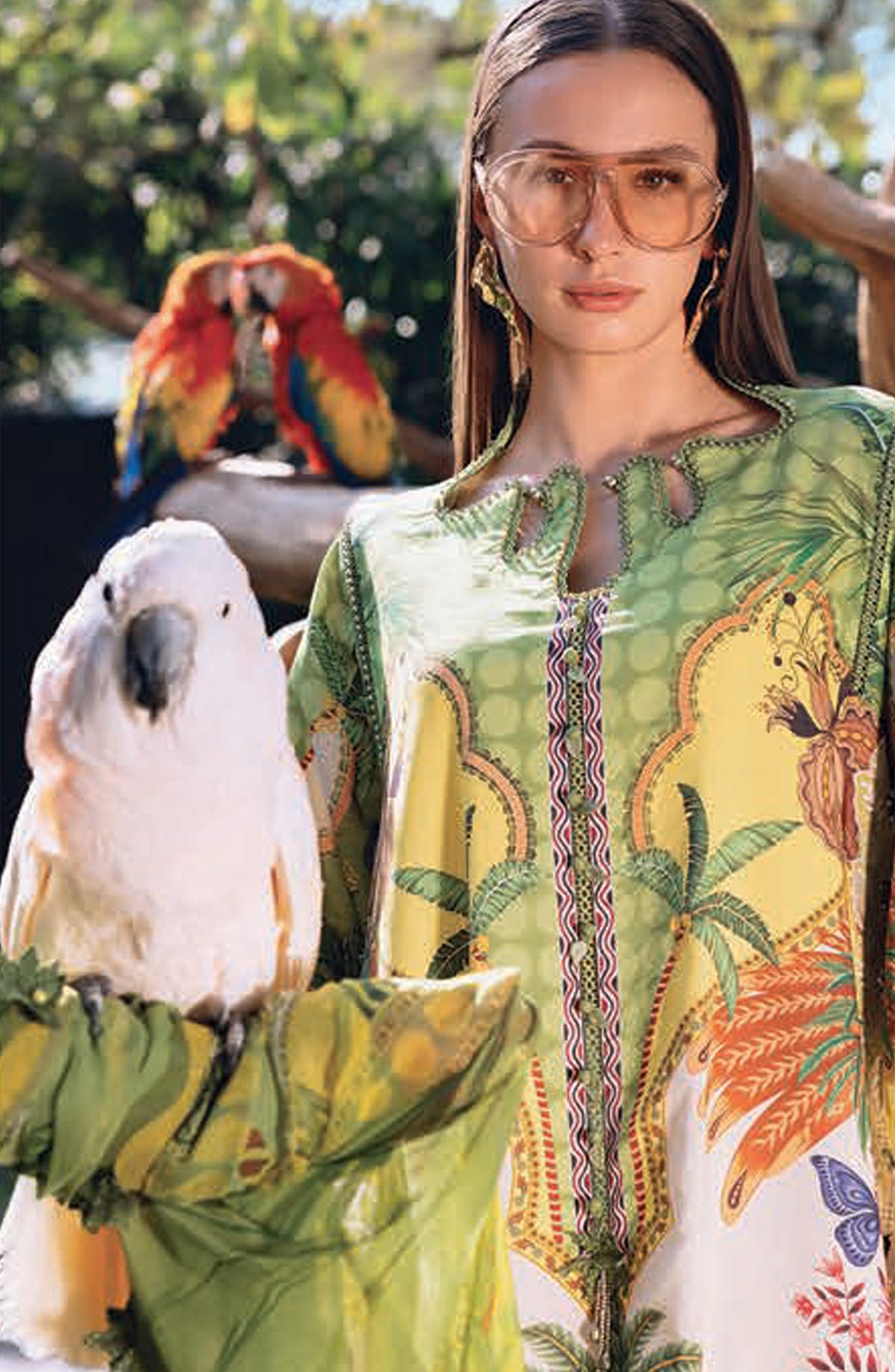 Maria B MPrints Embroidered Lawn Unstitched 3 Piece Suit - 5B - MAB26MP - Green - Spring Summer Collection