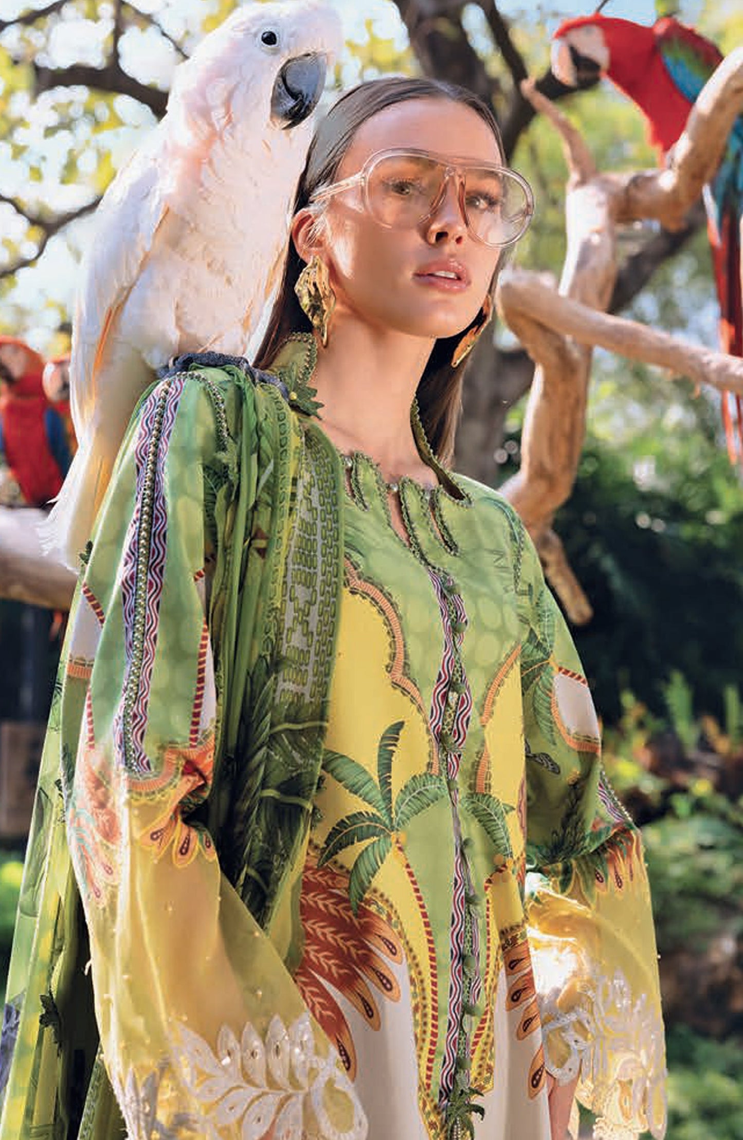 Maria B MPrints Embroidered Lawn Unstitched 3 Piece Suit - 5B - MAB26MP - Green - Spring Summer Collection