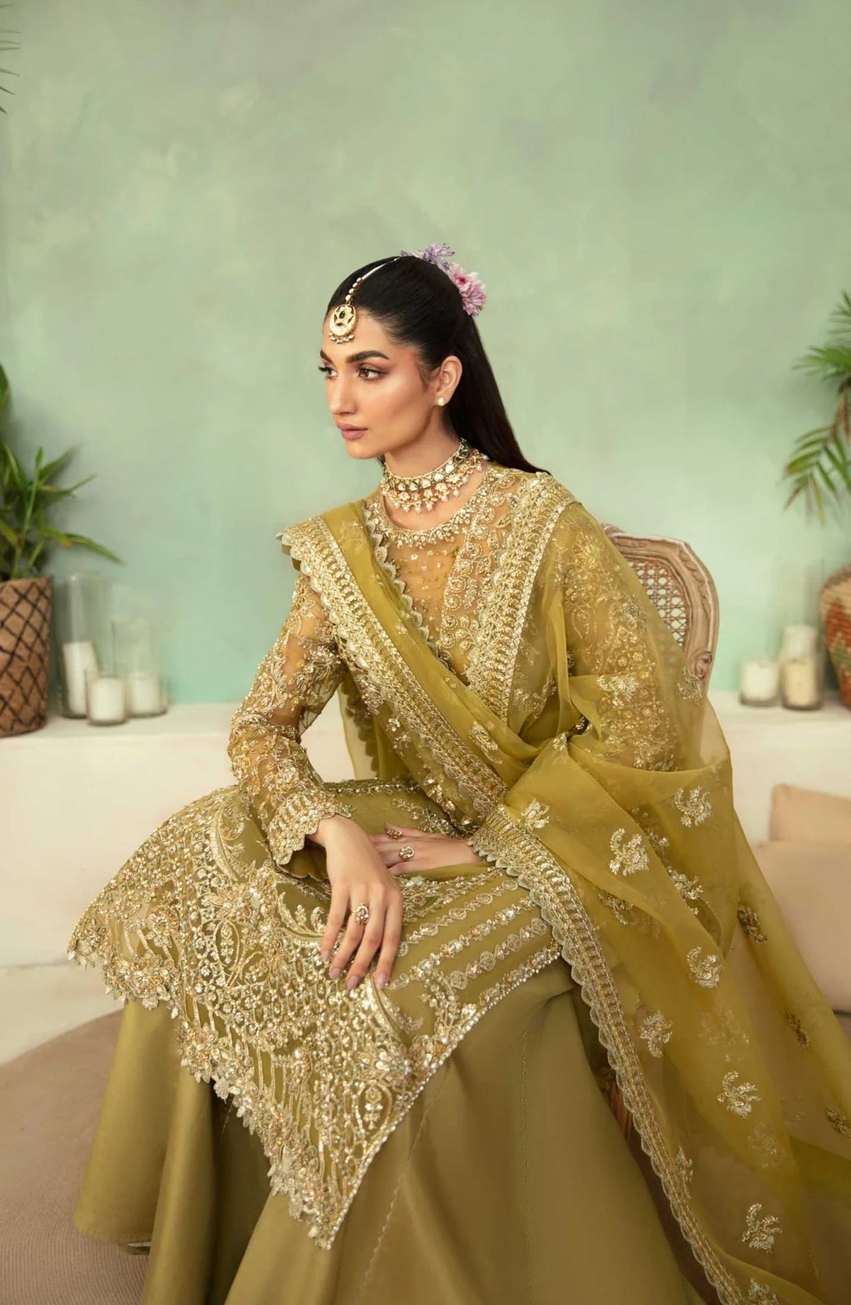 Mastani by Akbar Aslam Luxury Formals Embroidered Organza Unstitched 3 Piece Suit - Seraph - AKA25MST - Dhani - Festive Collection