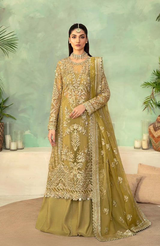 Mastani by Akbar Aslam Luxury Formals Embroidered Organza Unstitched 3 Piece Suit - Seraph - AKA25MST - Dhani - Festive Collection
