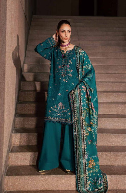 Maya by Nureh Embroidered Linen Unstitched 3 Piece Suit - NW-126 - NL26MYA - Green - Winter Collection