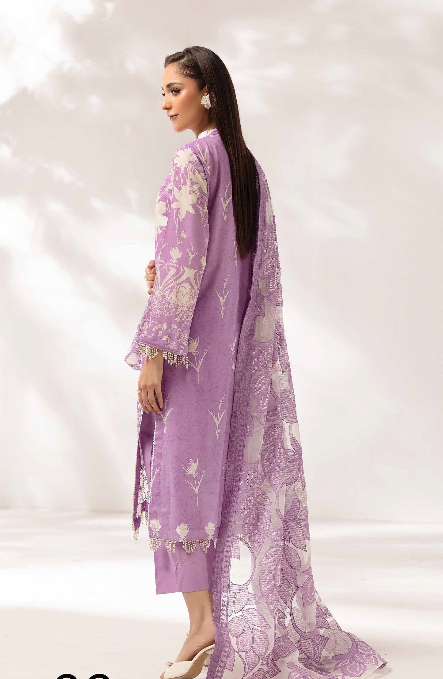 Mayanaz by Al Karim Printed & Embroidered Lawn Unstitched 3 Piece Suit - MN-09 - AK26MYN - Purple - Summer Collection