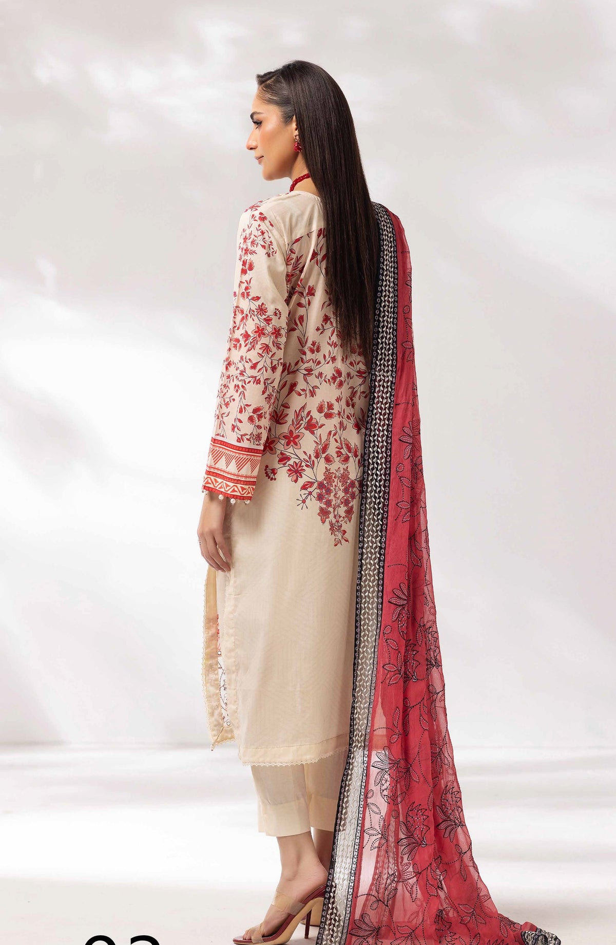 Mayanaz by Printed & Embroidered Lawn Unstitched 3 Piece Suit - MN-03 - AK26MYN - Fawn - Summer Collection