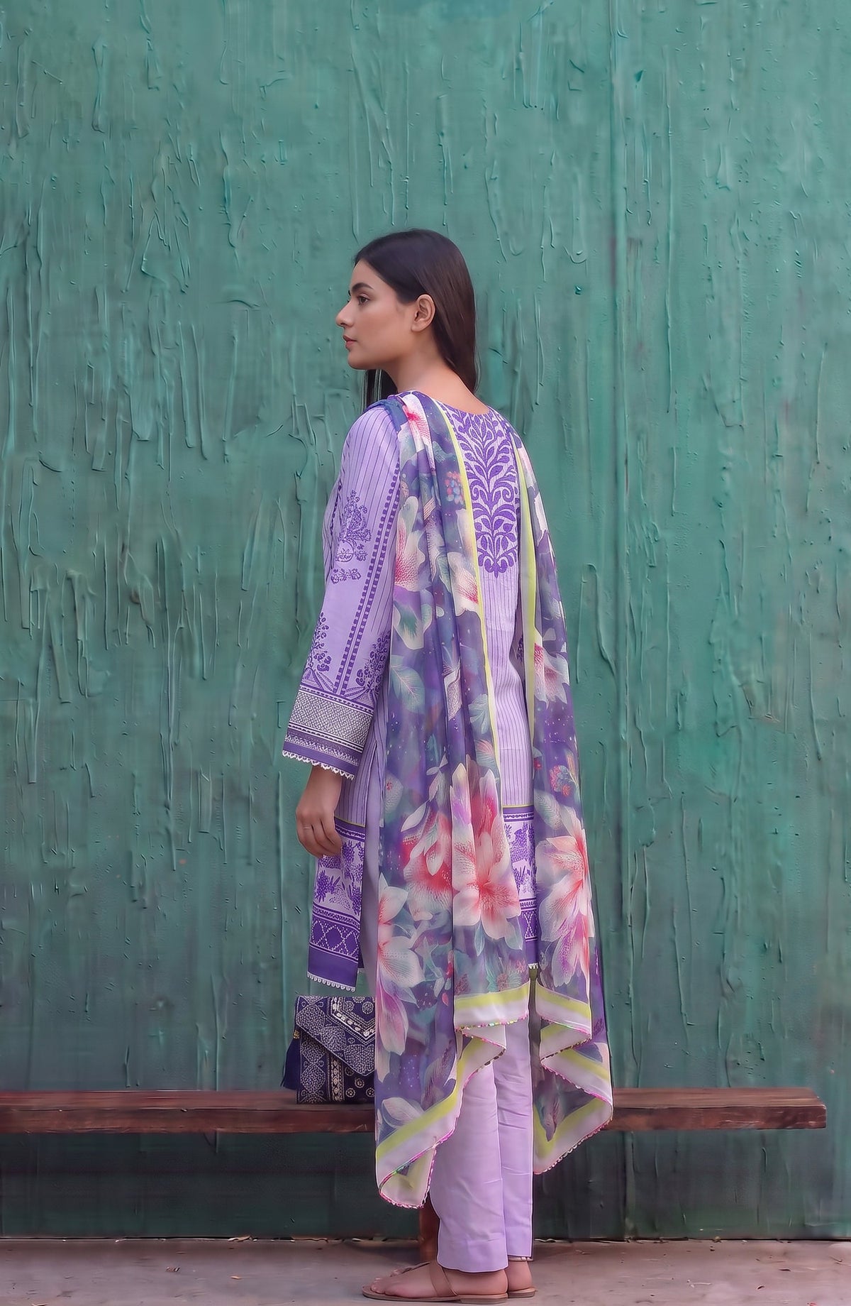 Mehar by Amna Khadija Embroidered Cotton Stitched 3 Piece Suit - AKM-01 - AM26MHER - Purple - Summer Collection