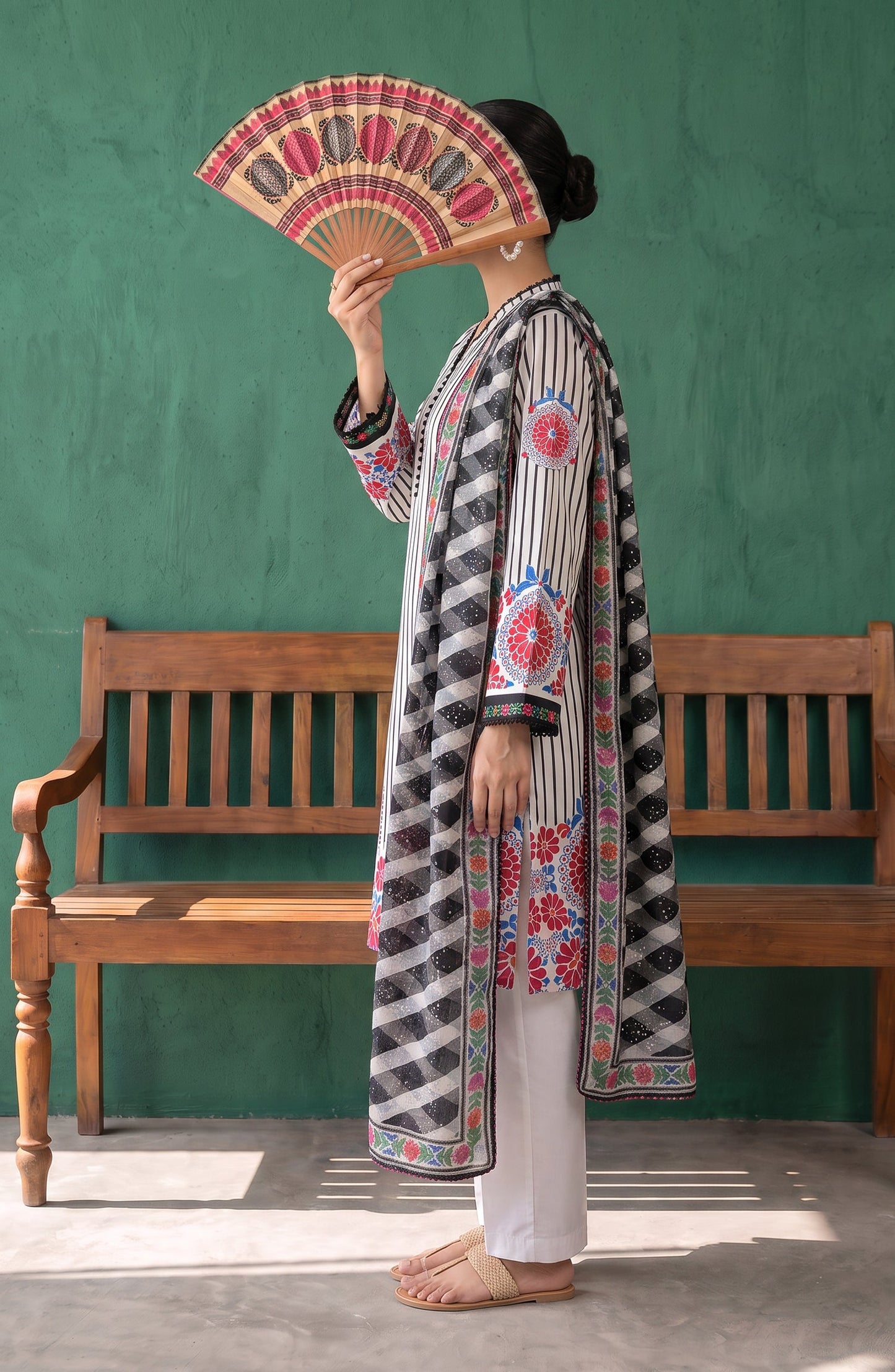 Mehar by Amna Khadija Embroidered Cotton Stitched 3 Piece Suit - AKM-09 - AM26MHER - Multi - Summer Collection