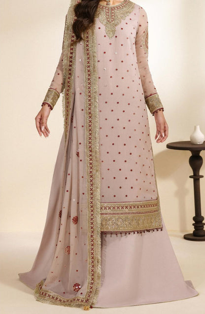 Meraki by Zarif Embroidered Chiffon Unstitched 3 Piece Suit - 06 Sama - ZRF26MRK - Light Purple - Festive Collection