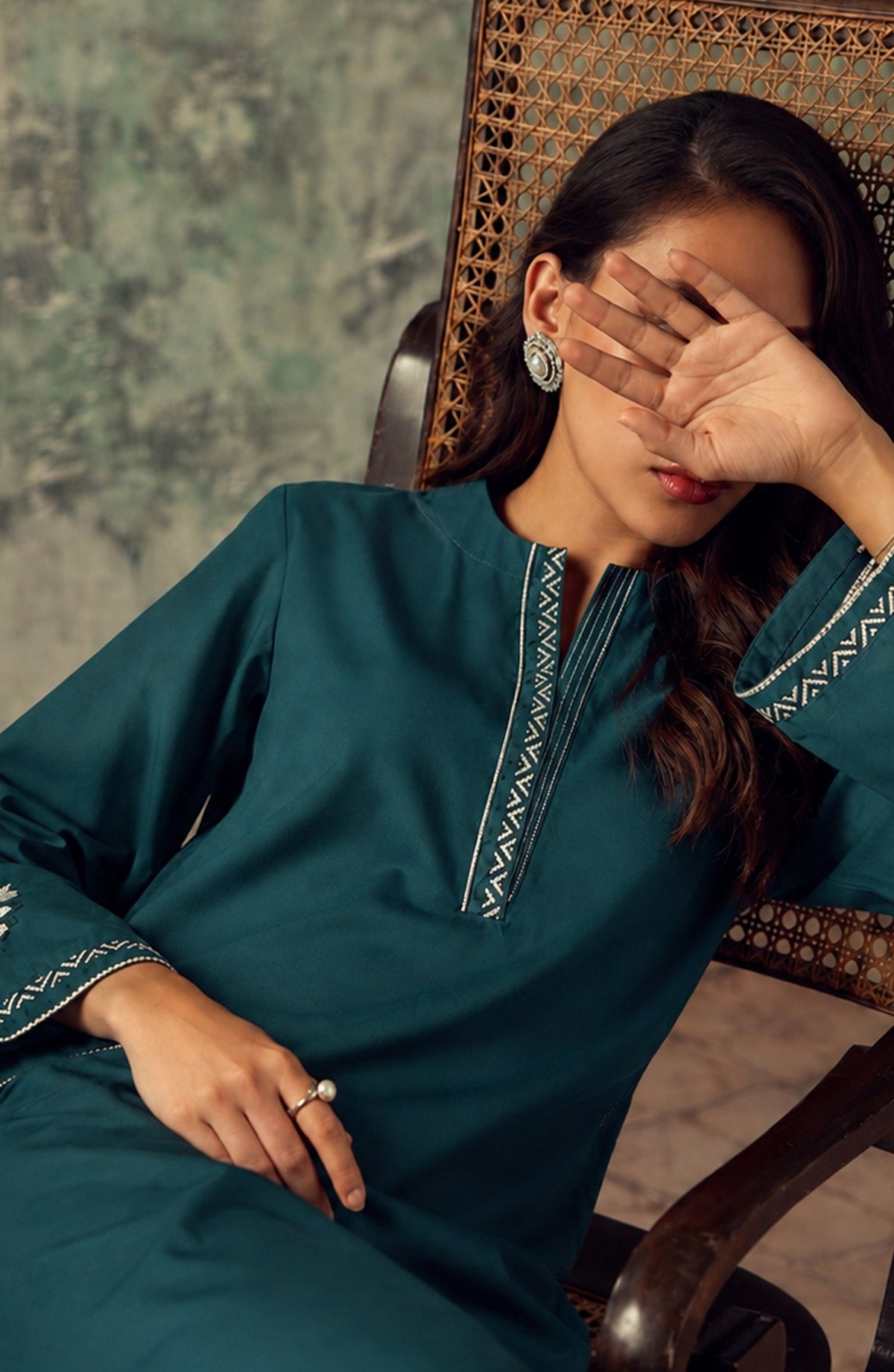 Miras by Amna Khadija Embroidered Cotton Stitched 2 Piece Co-ord Set - AKM-04 - AM26MRAS - Green - Summer Collection