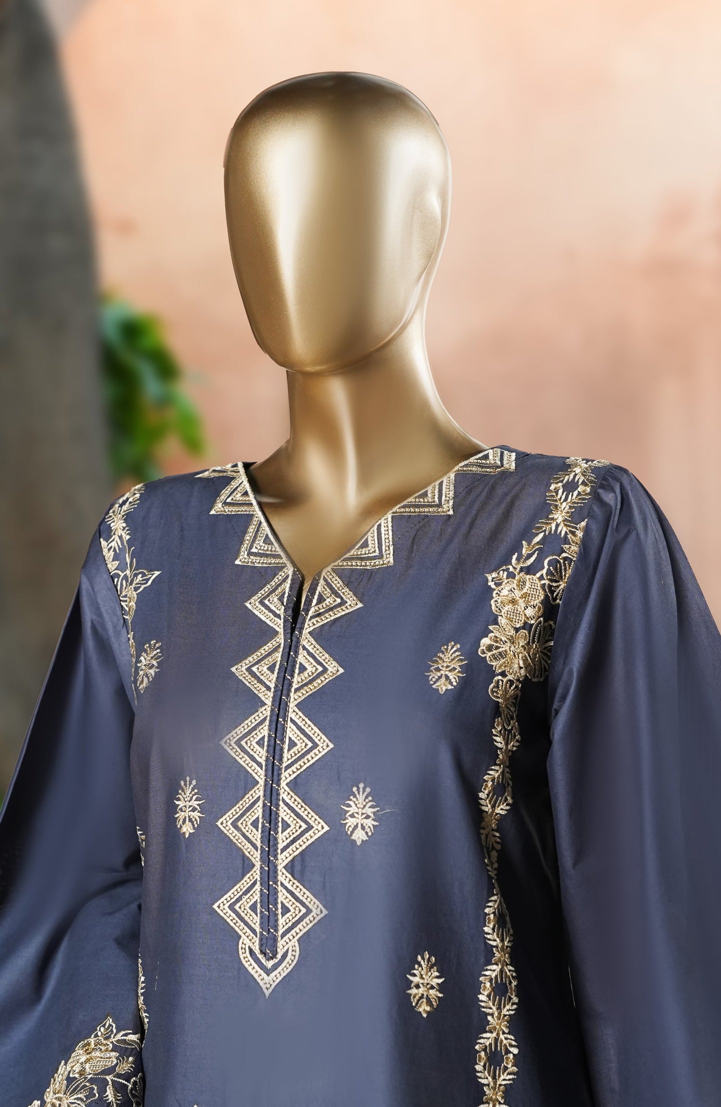 Miss Cotton by Amna Khadija Embroidered Cotton Lawn Stitched 2 Piece Suit - AKMC-02 - AKP26MCT - Blue - Summer Collection