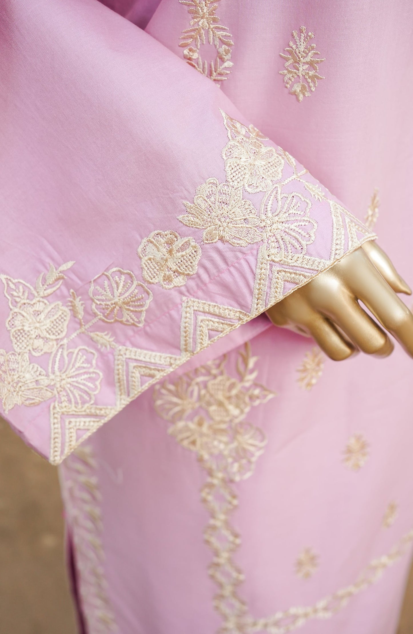 Miss Cotton by Amna Khadija Embroidered Cotton Lawn Stitched 2 Piece Suit - AKMC-03 - AKP26MCT - Pink - Summer Collection