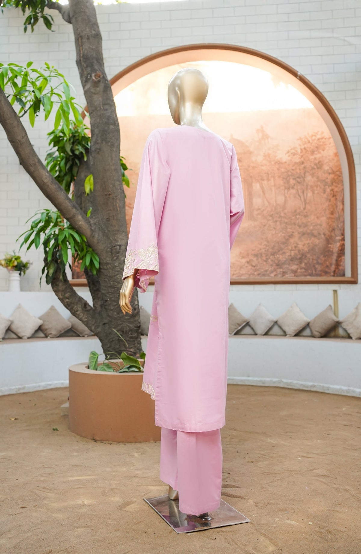 Miss Cotton by Amna Khadija Embroidered Cotton Lawn Stitched 2 Piece Suit - AKMC-03 - AKP26MCT - Pink - Summer Collection