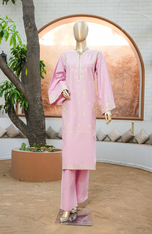 Miss Cotton by Amna Khadija Embroidered Cotton Lawn Stitched 2 Piece Suit - AKMC-03 - AKP26MCT - Pink - Summer Collection