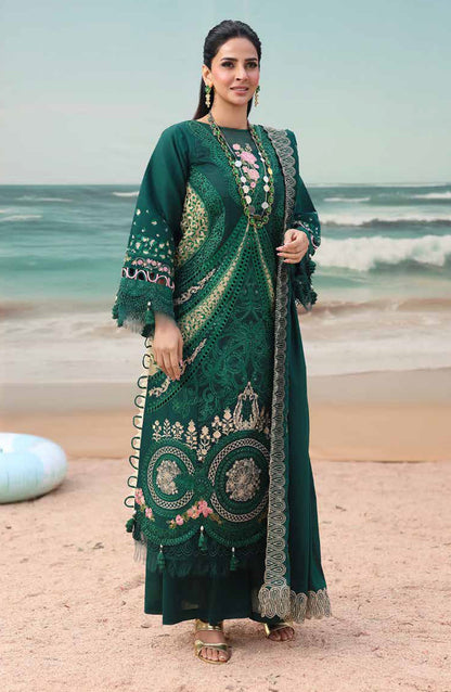 Monaco by Parishay Luxury Embroidered Lawn Unstitched 3 Piece Suit - MN-09 - PS26MNC - Green - Summer Collection