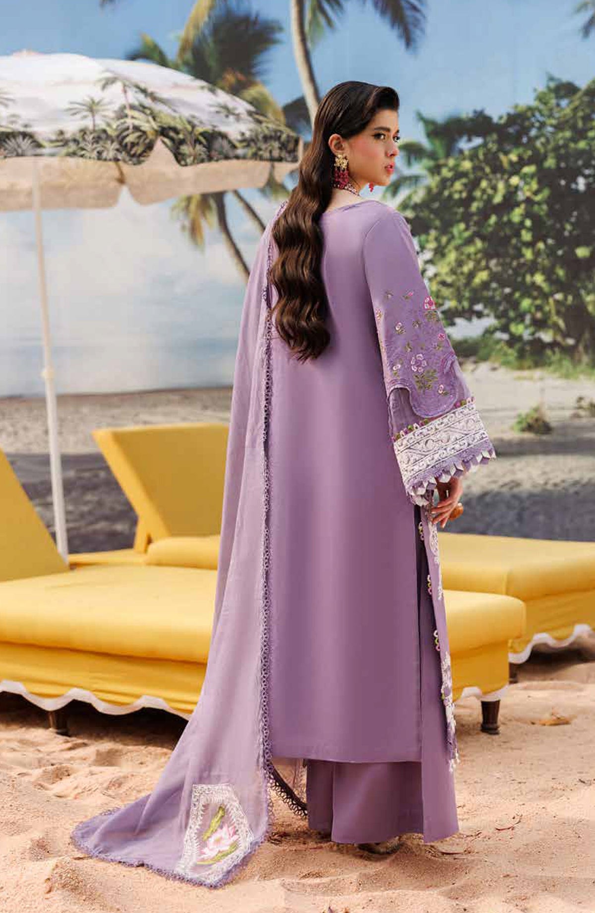 Monaco by Parishay Luxury Embroidered Lawn Unstitched 3 Piece Suit - MN-06 - PS26MNC - Purple - Summer Collection