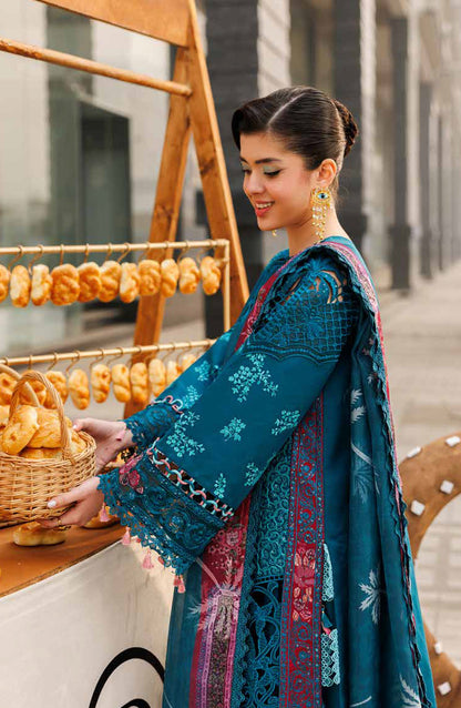 Monaco by Parishay Luxury Embroidered Lawn Unstitched 3 Piece Suit - MN-04 - PS26MNC - Blue - Summer Collection