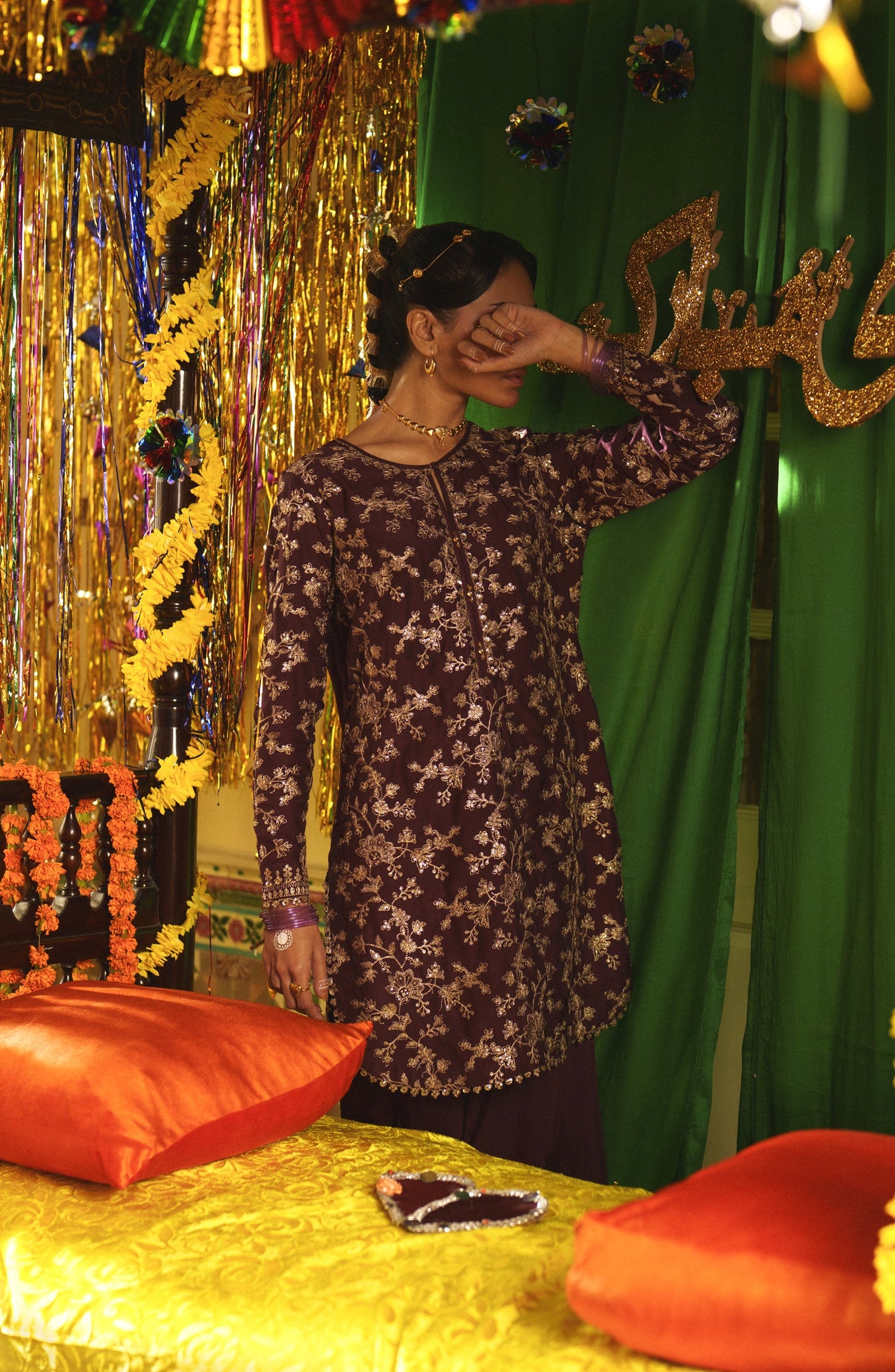 Casual Lite Mubarak Embroidered Silk Viscose Stitched 3 Piece Suit - 06 Mahgul - CL26MRK - Purple - Festive Collection