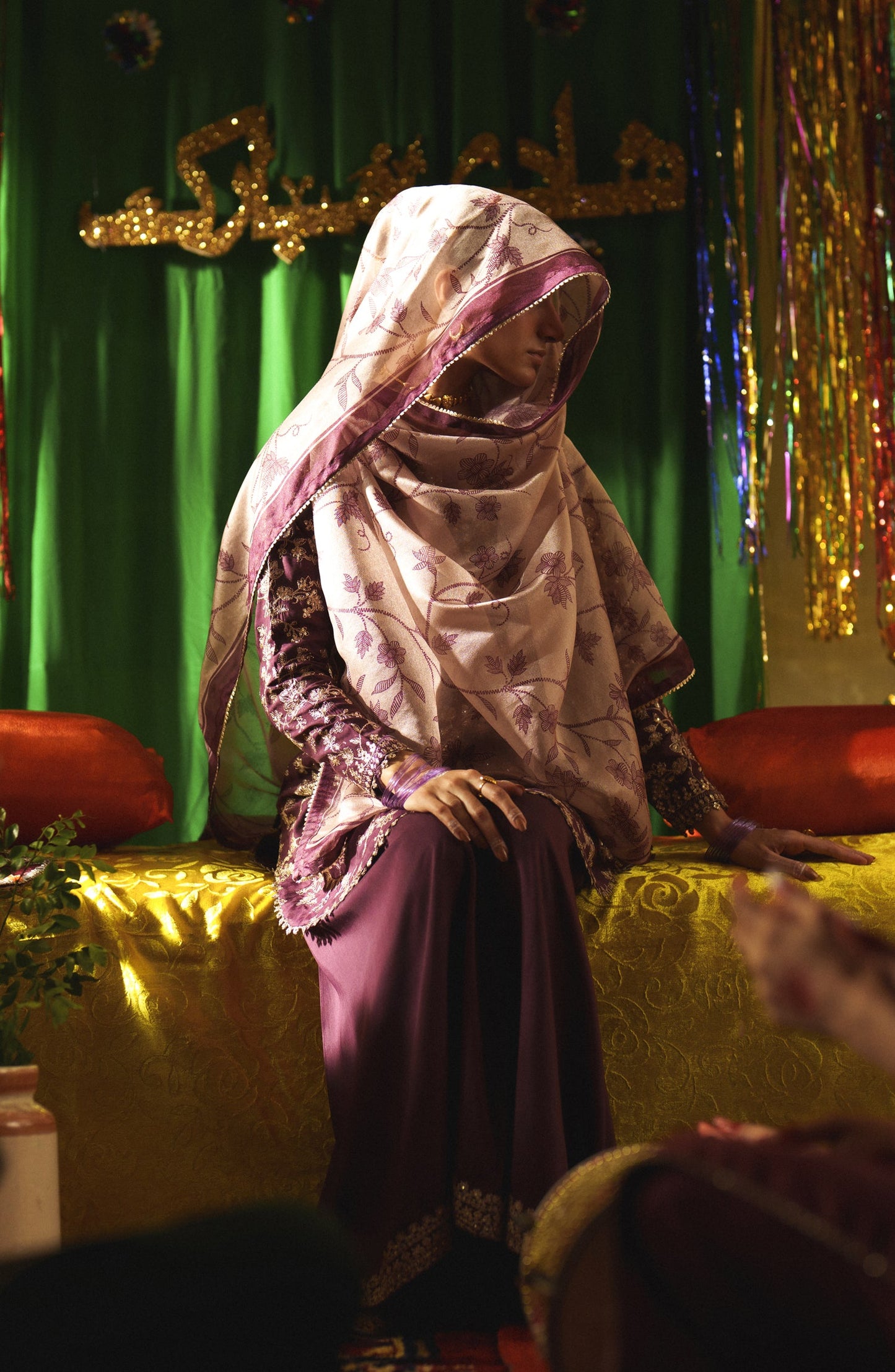 Casual Lite Mubarak Embroidered Silk Viscose Stitched 3 Piece Suit - 06 Mahgul - CL26MRK - Purple - Festive Collection