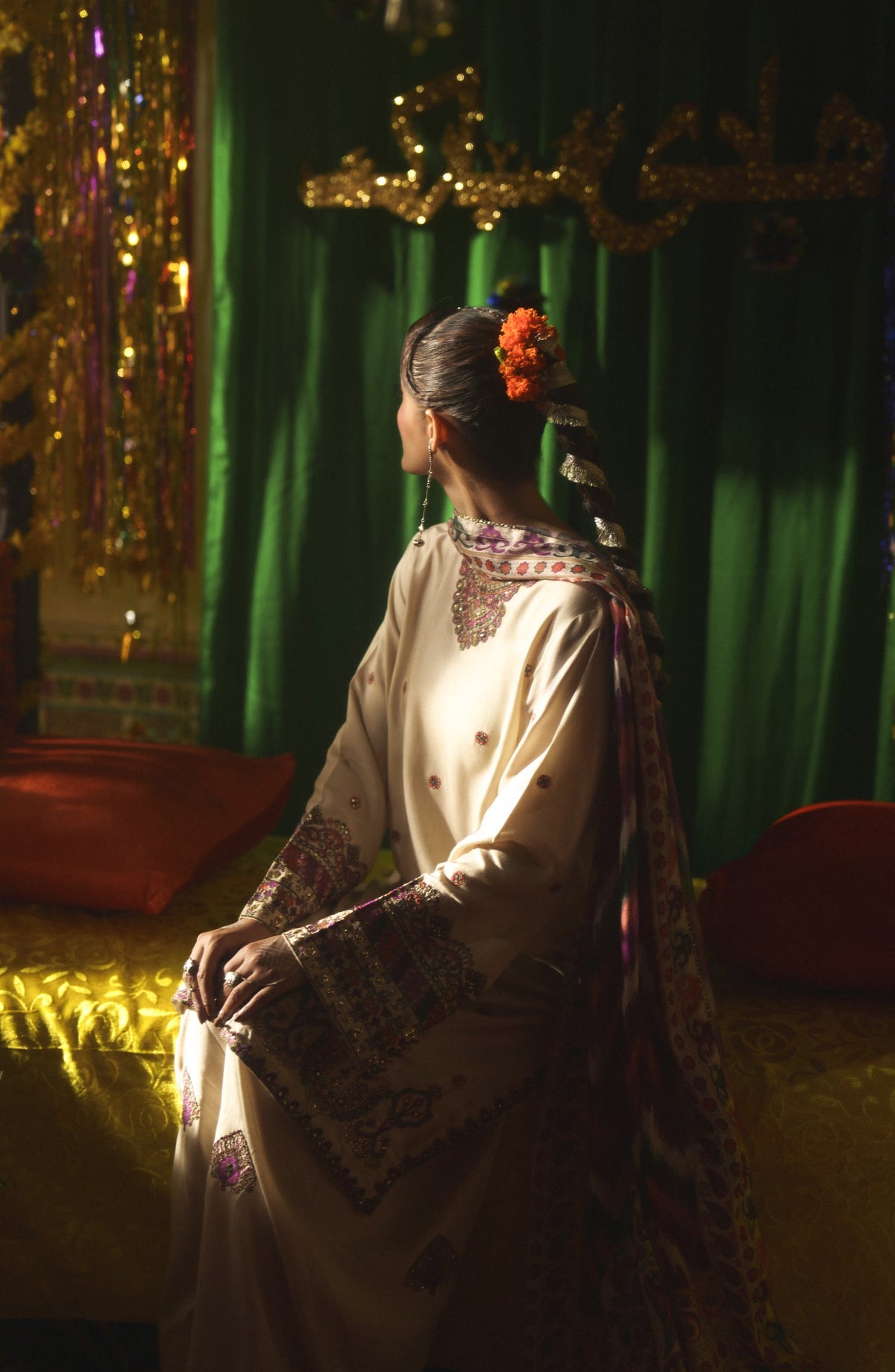 Casual Lite Mubarak Embroidered Silk Viscose Stitched 3 Piece Suit - 05 Sehar - CL26MRK - Fawn - Festive Collection