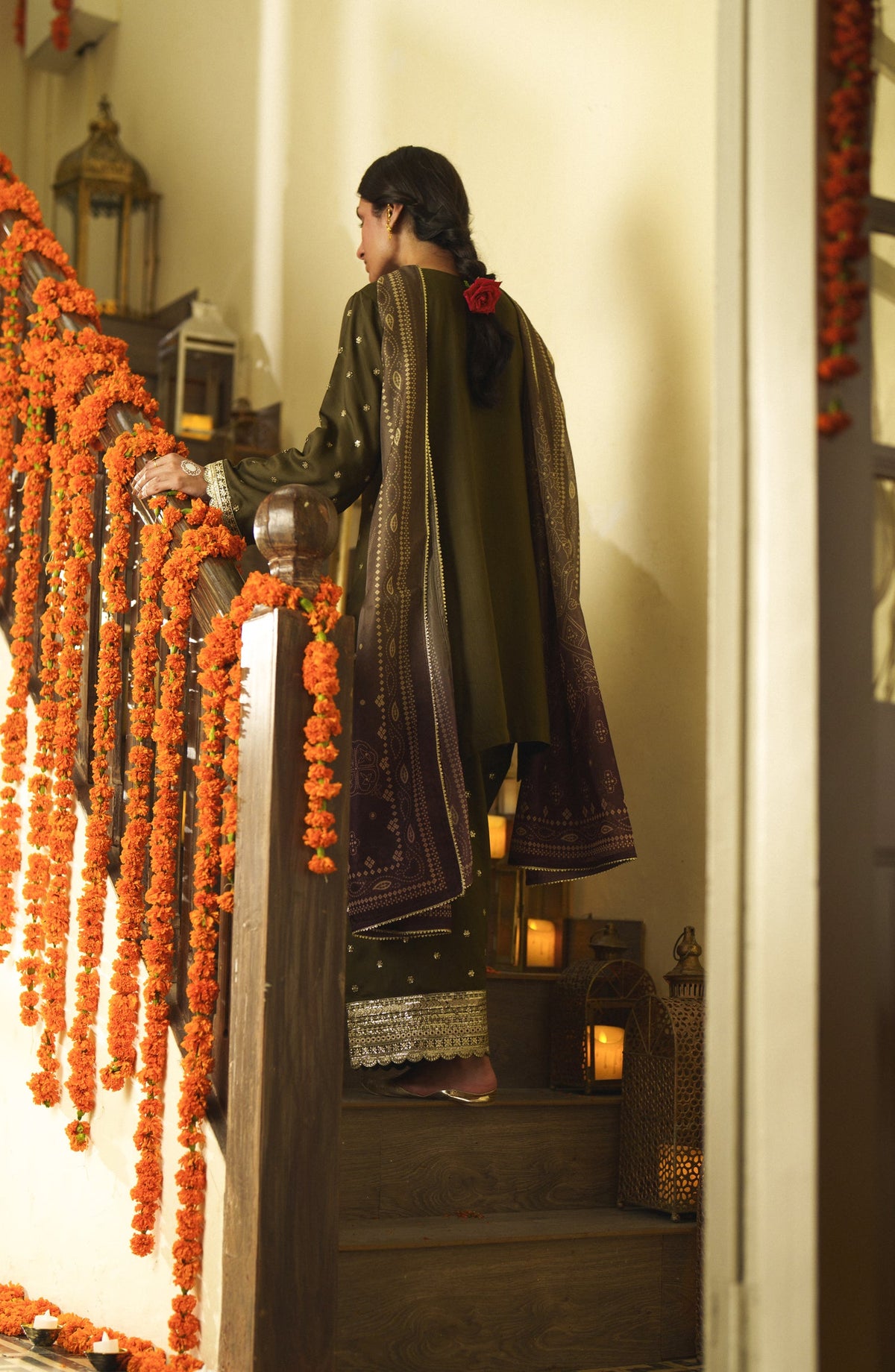 Casual Lite Mubarak Embroidered Silk Viscose Stitched 3 Piece Suit - 03 Mehreen - CL26MRK - Green - Festive Collection
