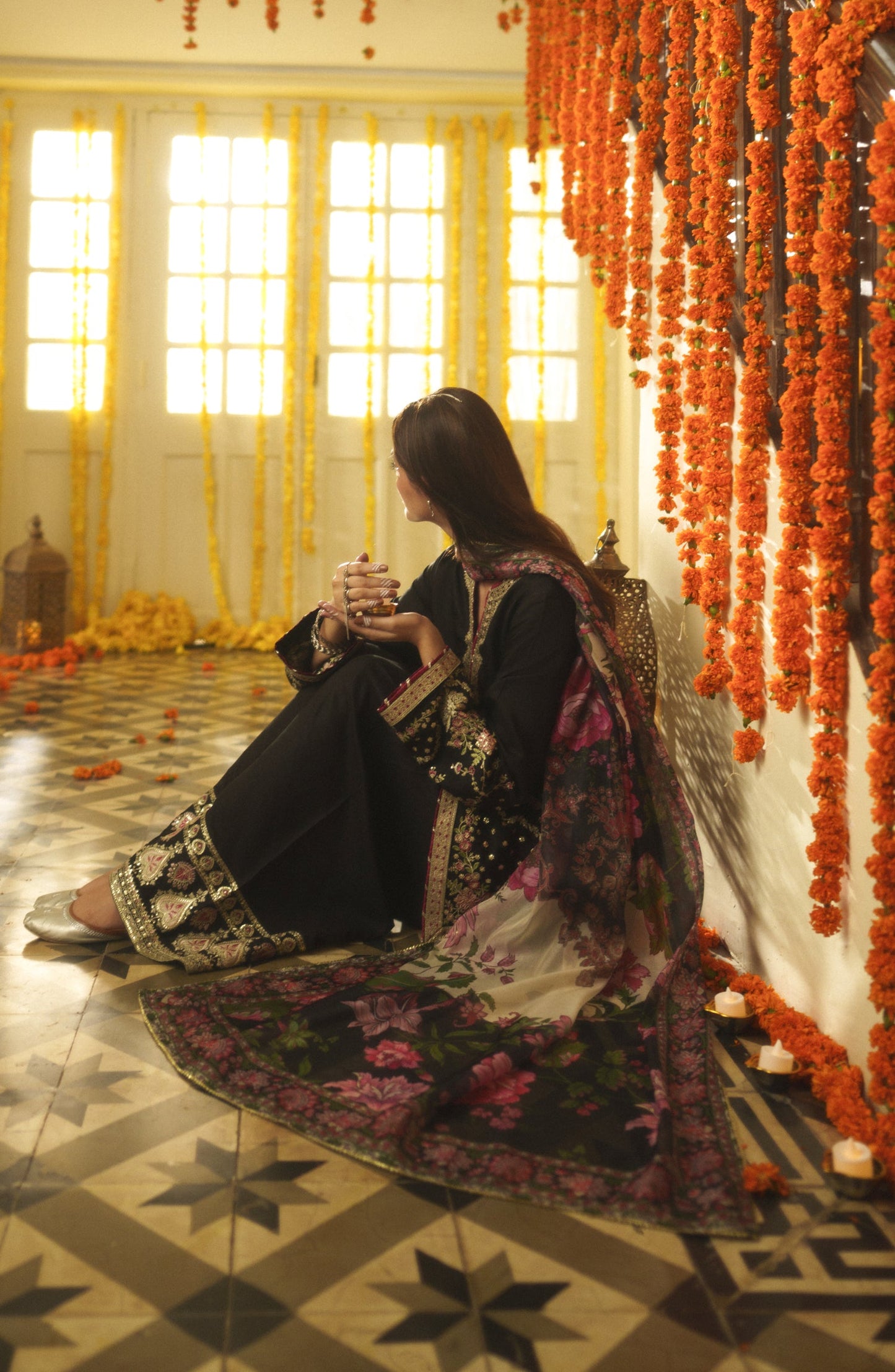 Casual Lite Mubarak Embroidered Silk Viscose Stitched 3 Piece Suit - 04 Zarveen - CL26MRK - Purple - Festive Collection