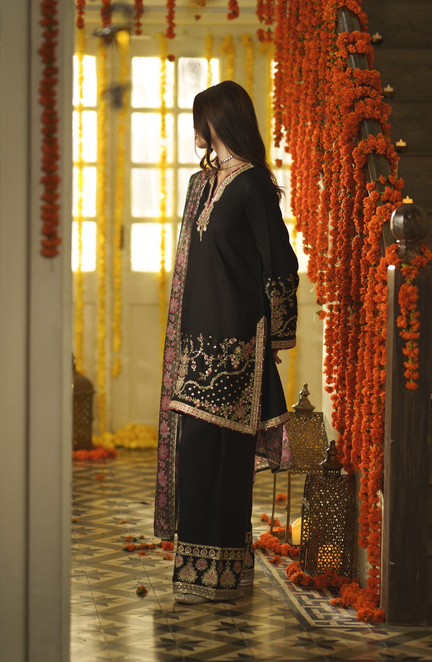 Casual Lite Mubarak Embroidered Silk Viscose Stitched 3 Piece Suit - 04 Zarveen - CL26MRK - Purple - Festive Collection