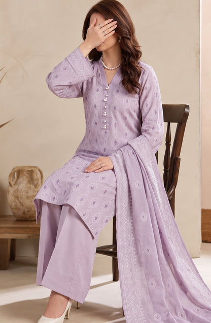 Muse by Amna Khadija Embroidered Cambric Unstitched 3 Piece Suit - AKMF-06 - AM26MSE - Purple - Formals Collection