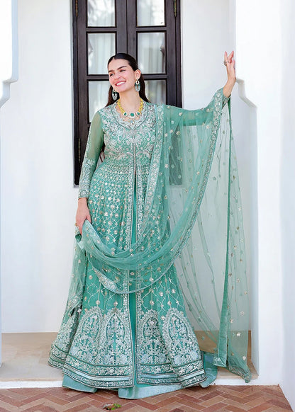 Mushq Bachelorette Chronicles Embroidered Chiffon Unstitched 3 Piece Suit - 10 Dazzling Diva - MQ26BC - Green - Luxury Collection