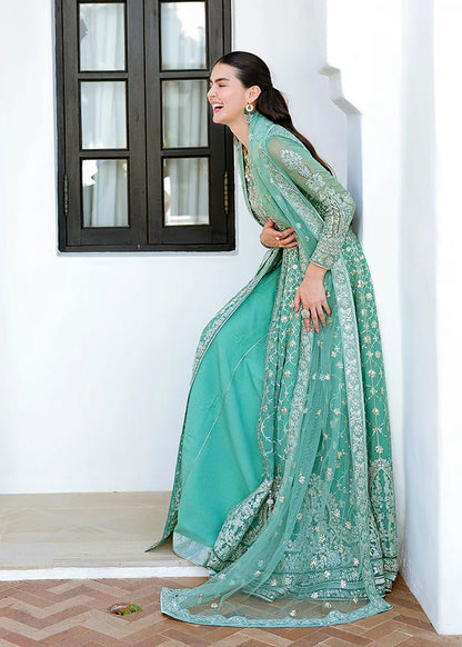 Mushq Bachelorette Chronicles Embroidered Chiffon Unstitched 3 Piece Suit - 10 Dazzling Diva - MQ26BC - Green - Luxury Collection
