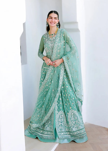 Mushq Bachelorette Chronicles Embroidered Chiffon Unstitched 3 Piece Suit - 10 Dazzling Diva - MQ26BC - Green - Luxury Collection