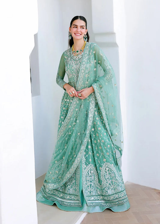 Mushq Bachelorette Chronicles Embroidered Chiffon Unstitched 3 Piece Suit - 10 Dazzling Diva - MQ26BC - Green - Luxury Collection