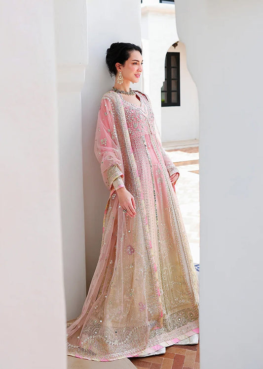 Mushq Bachelorette Chronicles Embroidered Chiffon Unstitched 3 Piece Suit - 01 Last Fling - MQ26BC - Pink - Luxury Collection