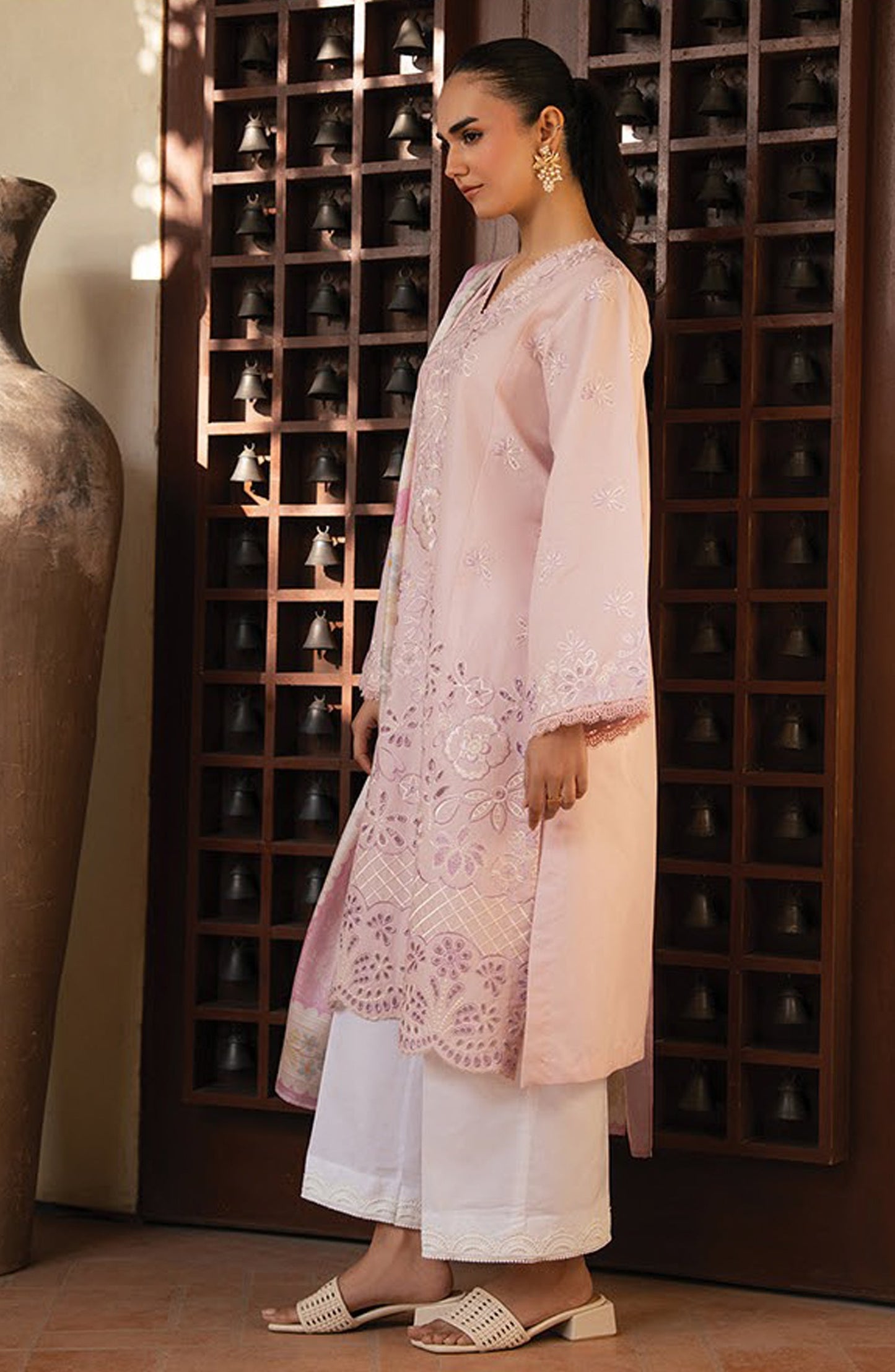 Namah by Xenia Embroidered Lawn Unstitched 3 Piece Suit - EDRA - XF26NM - Pink - Summer Collection