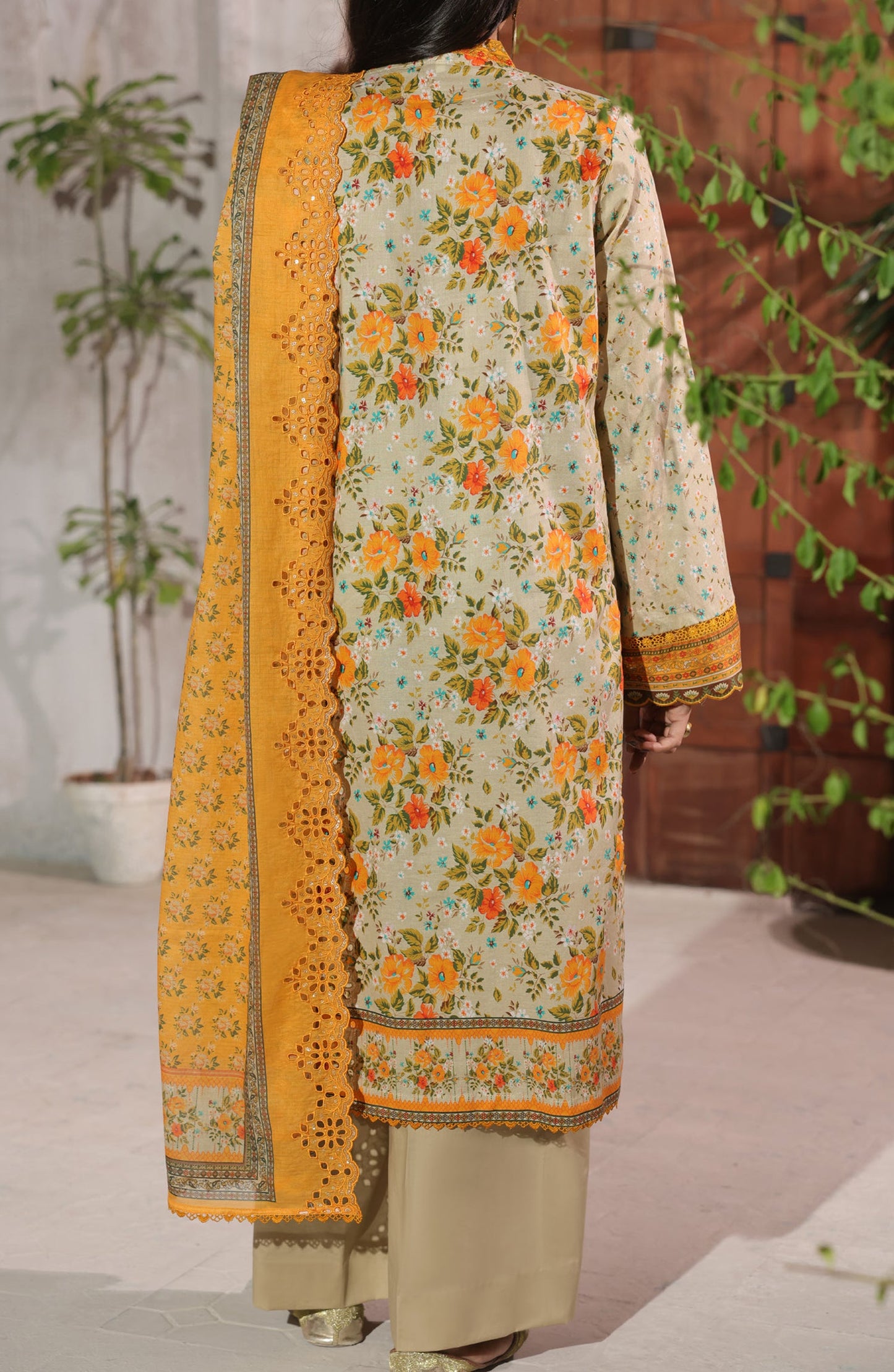 Naqsh by VS Textile Embroidered Chikankari Unstitched 3 Piece Suit - D-692 - VS26NQS - Mustard - Summer Collection