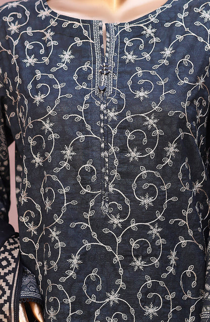 Naubahar by HZ Textiles Embroidered Lawn Unstitched 3 Piece Suit - D-05 - HZ26BIHR - Black - Festive Collection