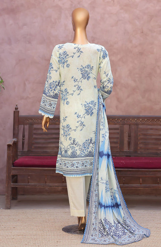 Naubahar by HZ Textiles Embroidered Lawn Unstitched 3 Piece Suit - D-03 - HZ26BIHR - Blue - Festive Collection