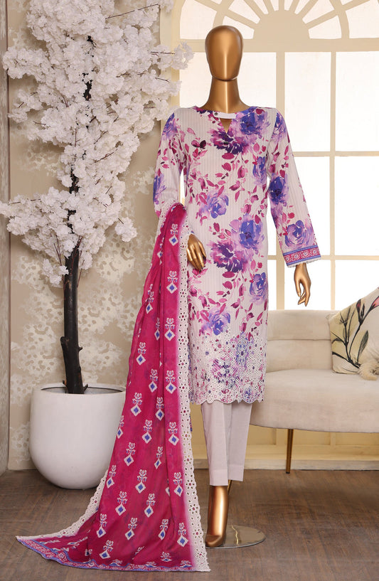 Nayab by HZ Textile Embroidered Lawn Unstitched 3 Piece Suit - Design-07 - HZ26NYB - Multi - Summer Collection