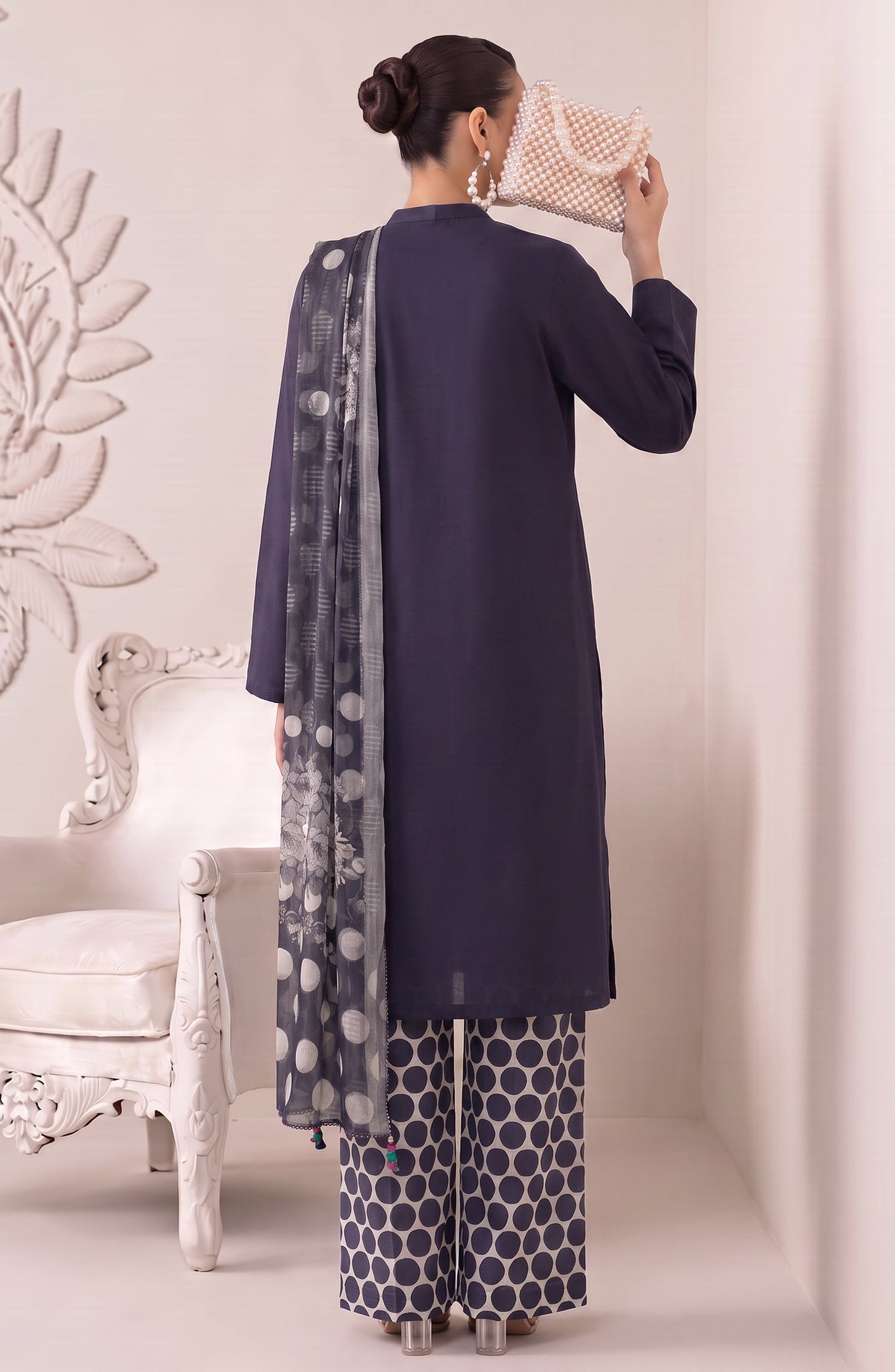Neesha by Amna Khadija Embroidered Cotton Stitched 3 Piece Suit - AKN-03 - AM26NSHA - Blue - Summer Collection