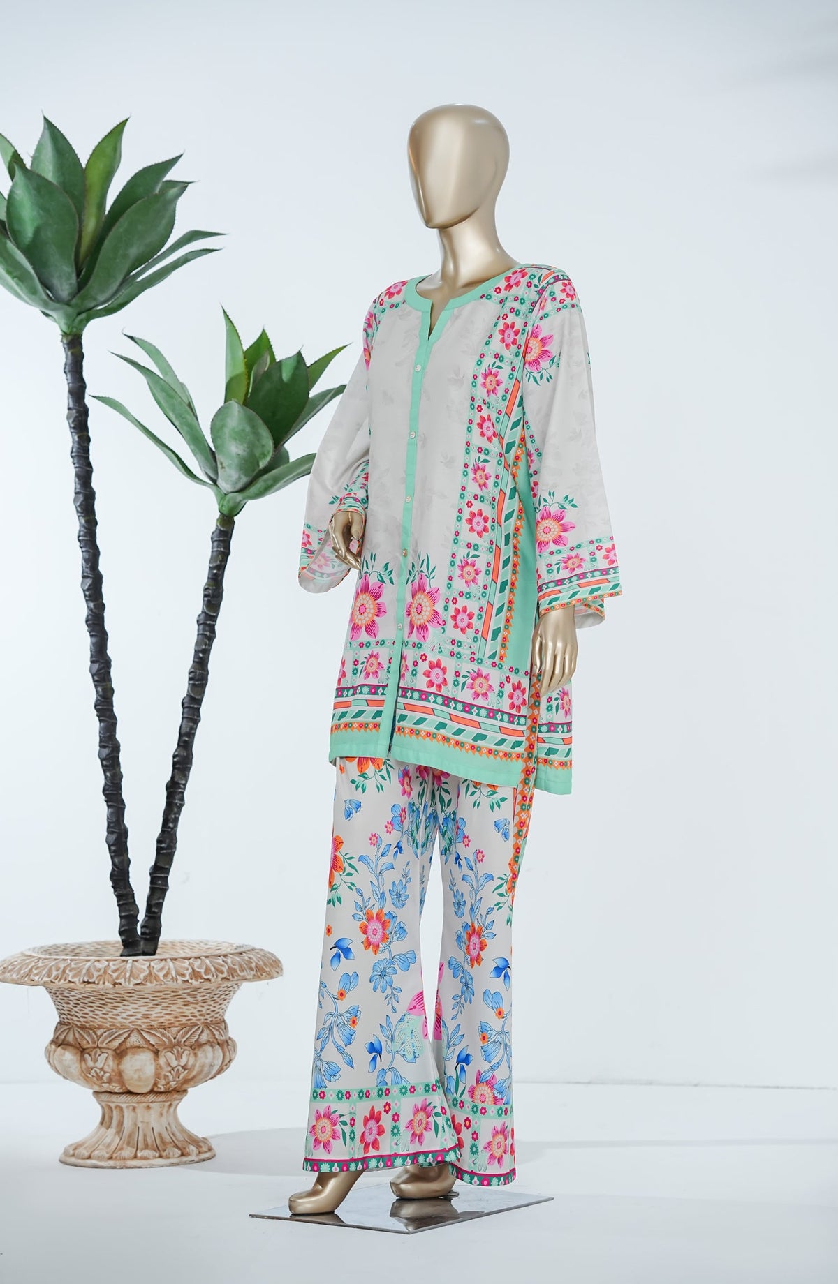 Neoma by Amna Khadija Printed Lawn Stitched 2 Piece Co-ords Set - NLP-01 - AM26NLP - Multi - Summer Collection