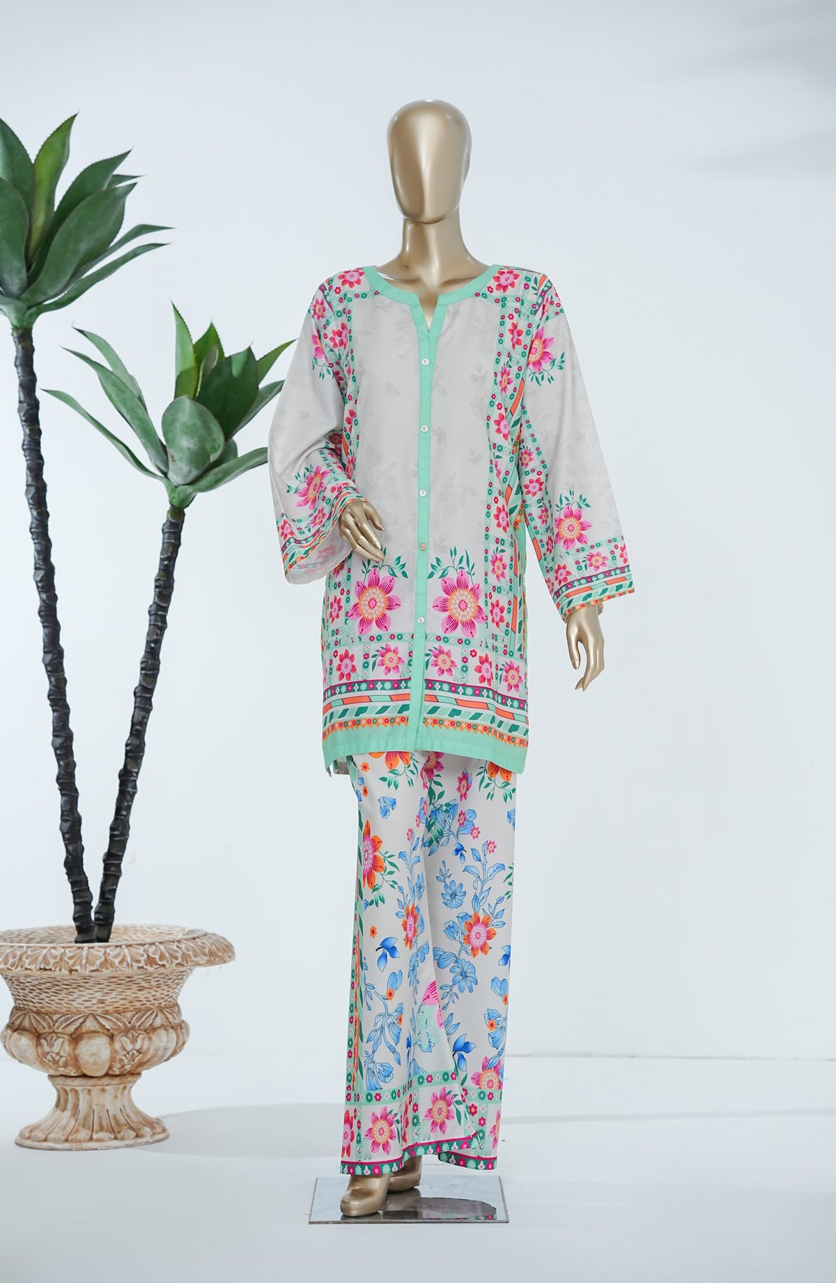 Neoma by Amna Khadija Printed Lawn Stitched 2 Piece Co-ords Set - NLP-01 - AM26NLP - Multi - Summer Collection