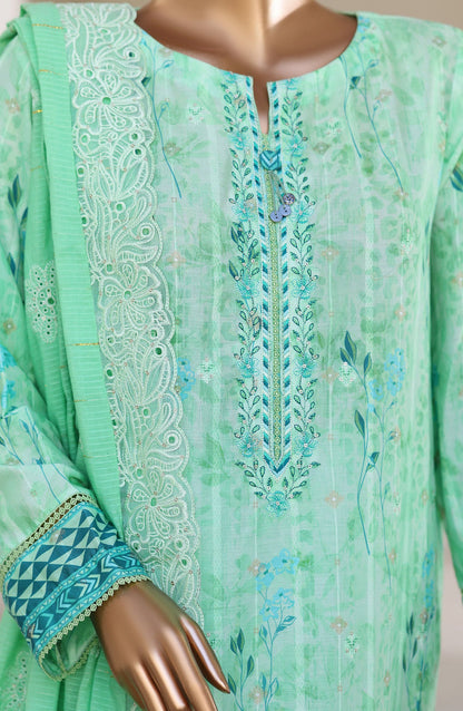 Ninokara by HZ Textile Embroidered Jacquard Unstitched 3 Piece Suit - D-09 - HZ26KNRA - Sea Green - Summer Collection