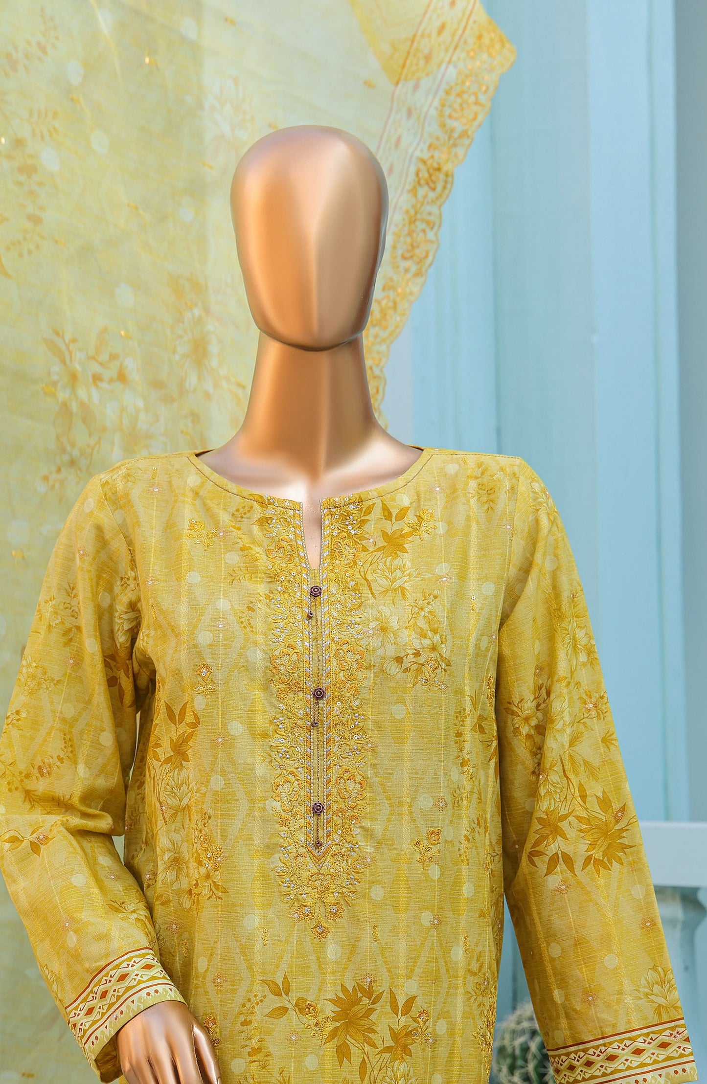 Ninokara by HZ Textile Embroidered Jacquard Unstitched 3 Piece Suit - Design-04 - HZ26NKR - Dhani - Summer Collection