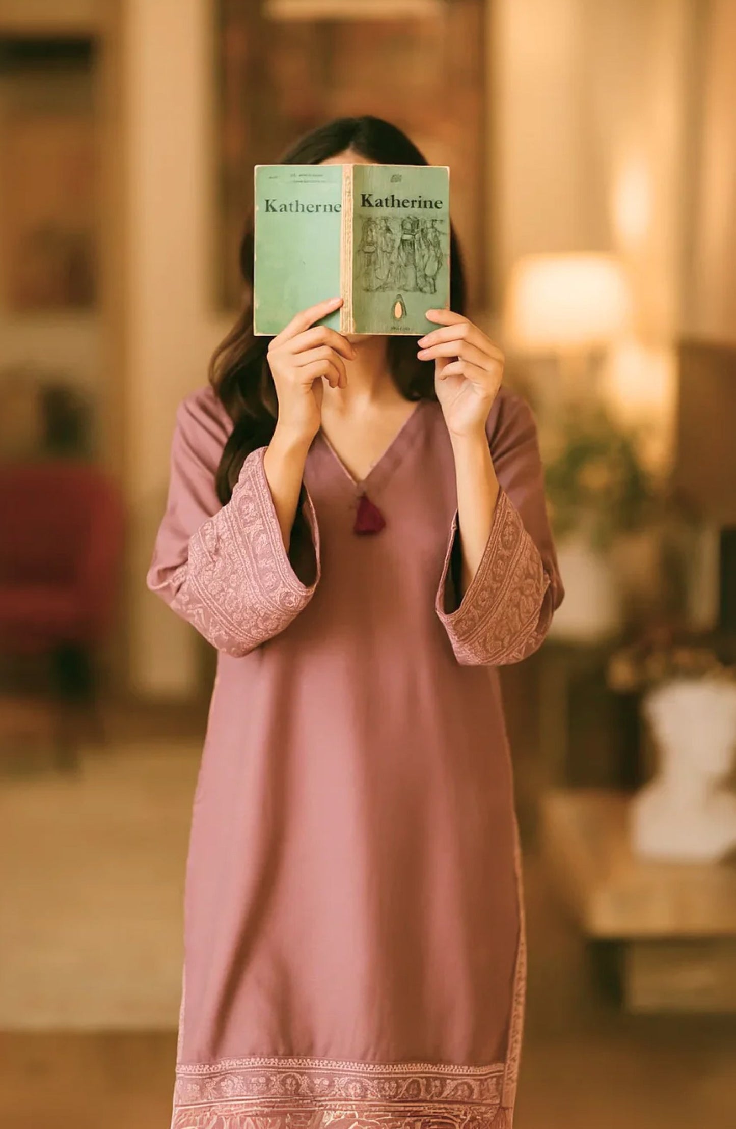 Noor-e-Rang by Ayla Embroidered Lawn Stitched 2 Piece Suit - GUL-E-NAZUK - AY25NRG - Pink - Summer Collection