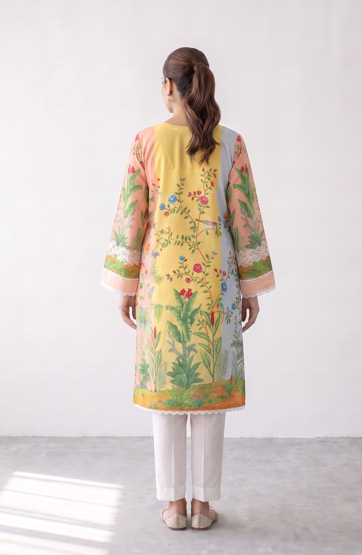 Noora by Amna Khadija Embroidered Cambric Stitched 3 Piece Suit - AKPN-03 - AM26ORA - Yellow - Summer Collection