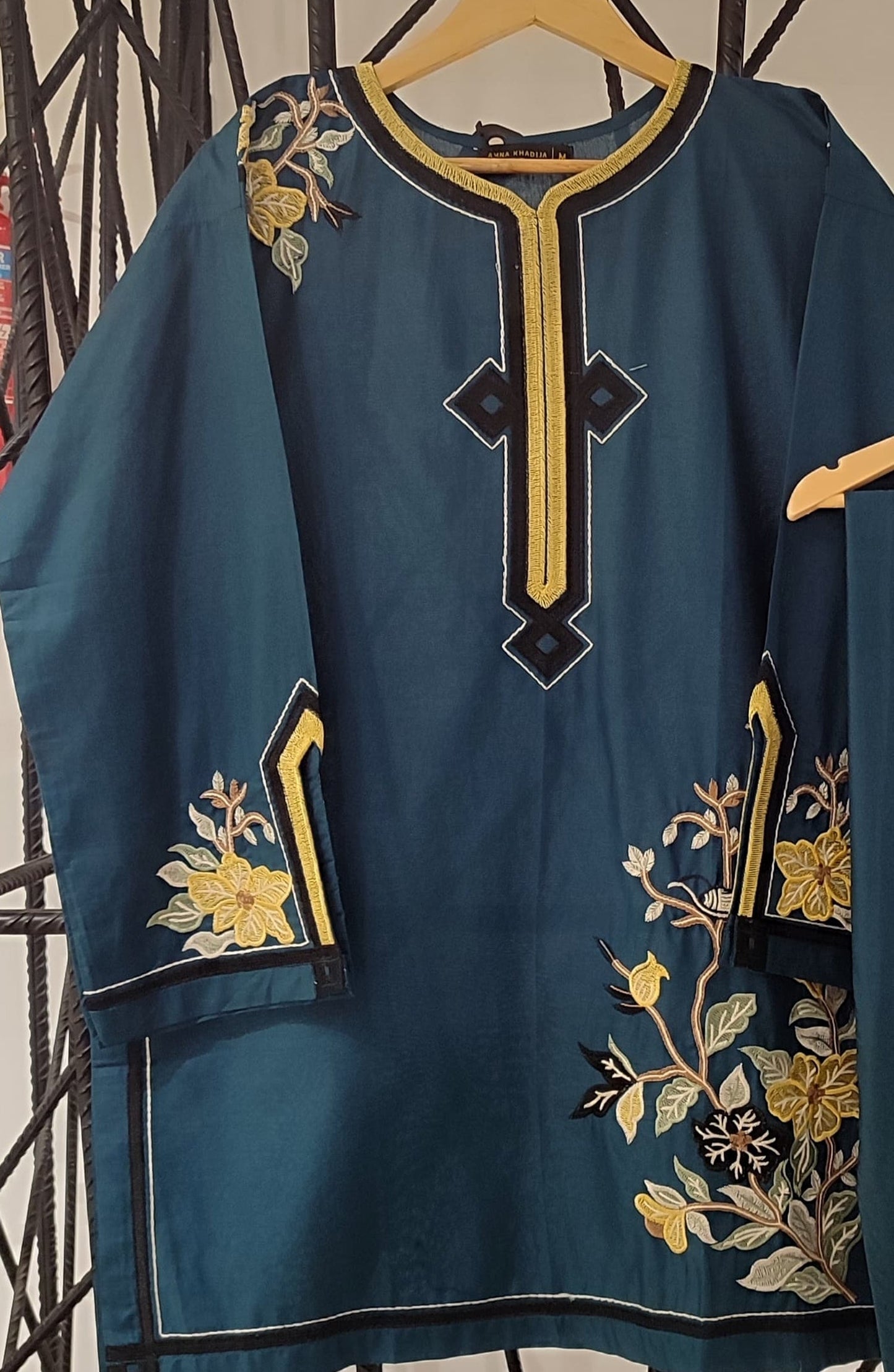 Nush Aira by Amna Khadija Embroidered Cotton Stitched 2 Piece Co-ord Set - AKTW-12 - AM26TWN - Blue - Summer Collection