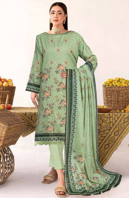 Oreal by Johra Printed Lawn Unstitched 3 Piece Suit - JH-1196 - JH25OREAL - Green - Casual Collection