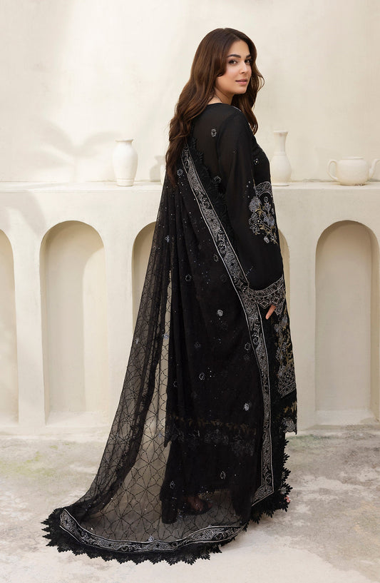 Pankh by Embroidered Karandi Unstitched 3 Piece Suit - P-17 - AM26PKH - Black - Winter Collection