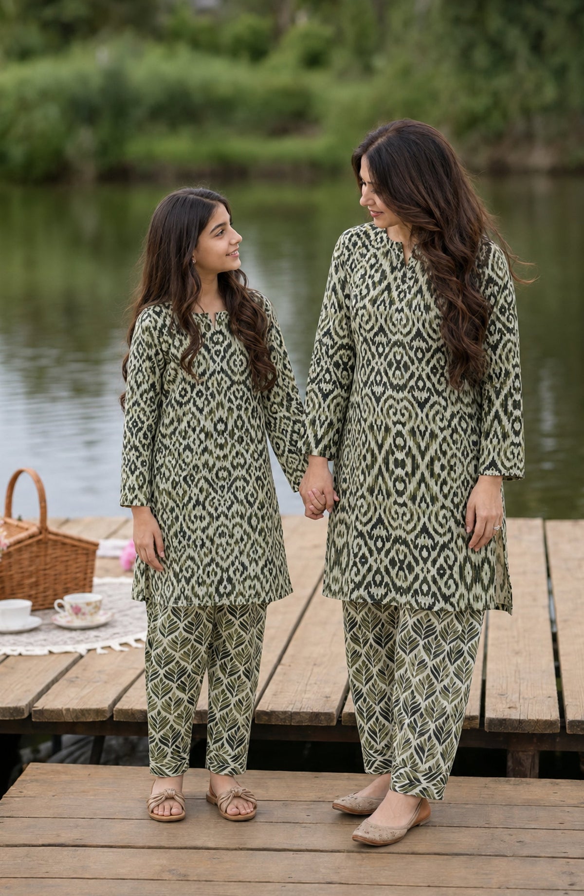 Parchhai by Amna Khadija Printed Cotton Stitched 2 Piece Co-ord Set - AKP-02M - AM26PRCH - Green - Summer Collection