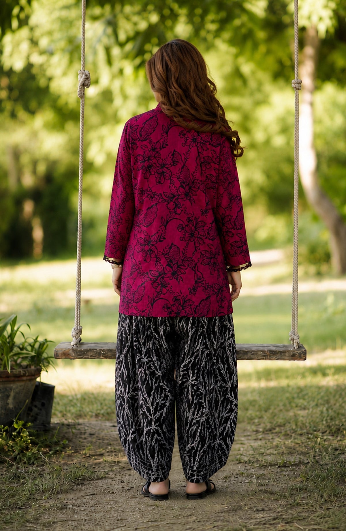 Parchhai by Amna Khadija Printed Cotton Stitched 2 Piece Co-ord Set - AKP-03M - AM26PRCH - Pink - Summer Collection